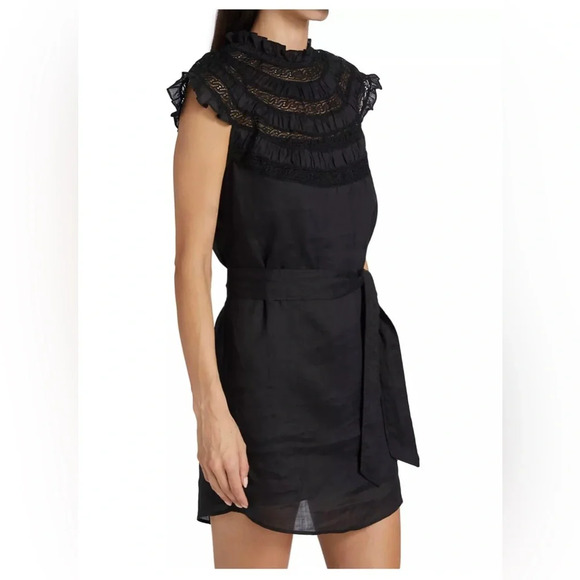 Frame Lace Inset Mini Dress - Picture 4 of 10